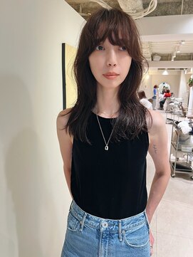 ユー セント(yew scent) バングパーマ/レイヤーミディアム/顔まわりレイヤー