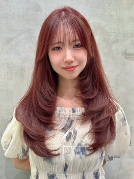 ロンドネートゥル 新潟(Lond naitre) 新潟/万代/髪質改善/レイヤー/チェリーレッド