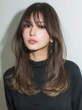 アトリウム (ATRIUM beauty life) ロングレイヤー/顔まわりカット/ブラウンベージュ