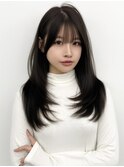 くびれレイヤー/顔まわりカット/レイヤーカット/小顔ヘア