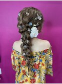 Party hair set 編みおろし