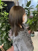 キャラハーフ 池袋東口店(KYARA HALF)&nbsp;ミディアムレイヤー/ハッシュカット/オリーブベージュ