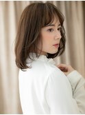 モカブラウンニュアンスパーマミディアムレイヤーX川口30代40代