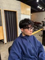 メンズカット バイ ソイクフ(メンズカット by SOY-KUFU) マッシュセンターパートニュアンスパーマ/東伏見/田無/保谷