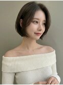 ダークアッシュブラウンレイヤーショートボブA14志木30代40代