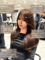 アンダーバーホワイト(_WHITE) シースルーで垢抜ける!韓国ヘア×艶カラー♪