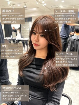 アンダーバーホワイト(_WHITE) シースルーで垢抜ける!韓国ヘア×艶カラー♪