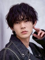 ルーシー 名古屋栄(LUCEY) センターパートニュアンスパーマフェザーパーマ波巻きパーマ