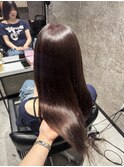 ピンクブラウン×メテオ髪質改善ストレート