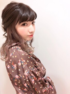 エルパティオ(EL PATIO) 春髪　ピンクパープル×インナーカラー　ハーフアップ