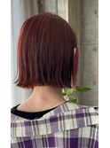 切りっぱなしボブ外ハネボブピンクブラウン表参道