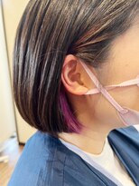 ヘアーレナータ 八王子(HAIR RENATA)&nbsp;20代30代大人かわいいイヤリングカラーストレートボブ立体感