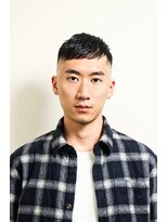 レンゲン(LENGEN) 束感刈り上げビジネス七三ツーブロックアップバング１０３３
