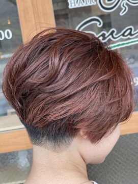 スナリー(Snaly) 刈り上げ/ピンク/オレンジ/刈り上げショート/西原町