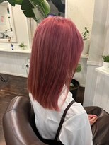 ヘアメイクアンドスパ エステ カエル(Hair make&SPA Kaeru)&nbsp;全頭ブリーチ☆ピンクカラー♪