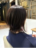 軽やかミディアムレイヤー/透け感シアーブラック