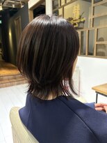 軽やかミディアムレイヤー/透け感シアーブラック
