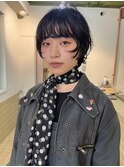ショートウルフ×パーマ
