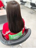 マットグレージュ フェイスフレーミング 白髪ぼかし