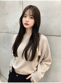 ロングレイヤー×美髪ストレート×小顔カット 20代30代40代