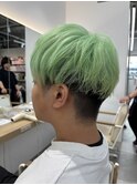 圧倒的透明感！ブリーチありミントカラー