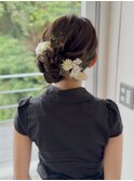 和装にも合うサイドシニヨン