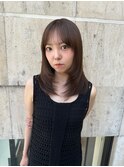 韓国ミディレイヤー×チョコブラウン