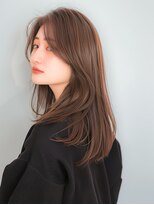 ラベストクズハ(LOVEST KUZUHA)&nbsp;ロングレイヤー/艶髪/韓国風ヘア/アッシュブラウン/大人ブラウン