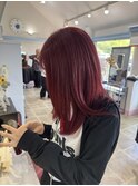 ☆1回ブリーチで叶うワインレッド、韓国ヘア☆10代20代30代40代
