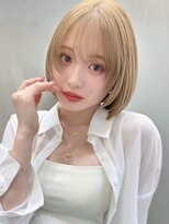 ソヨン 金山店(SOYON)&nbsp;大人ガーリー似合わせカット/レイヤーボブ/ミルクティーブラウン