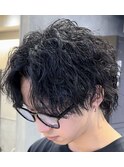 三重桑名波巻きパーマ/波巻きスパイラル/ウルフパーマ/メンズ
