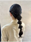 あみおろし/ヘアアレンジ/ヘアセット/2次会/結婚式/福岡/天神