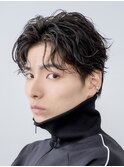 原宿メンズパーマルーズパーマシャドウパーマセンターパート緩め