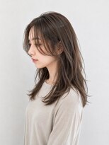 ヘアーエボリューション&nbsp;韓国風くびれレイヤー×シアーベージュ