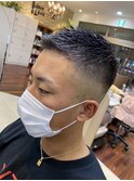 フェードカット×アップバング