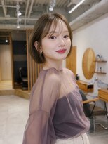 フォト 新宿三丁目(foto) 髪質改善地毛風縮毛矯正くびれレイヤー切りっぱなしボブ