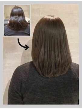 オーバーレイ(Overlay) 自然に仕上がる縮毛矯正【施術例】〔自由が丘〕〔縮毛矯正〕