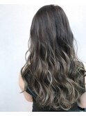 グレージュ_マニッシュショート,ネイビーカラー,フレンチボブ