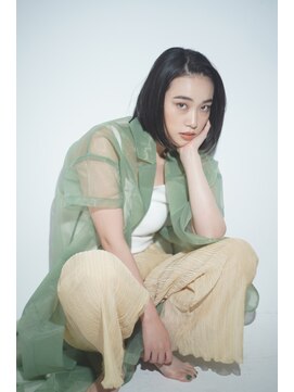 ソワンドブレス 阿倍野店(soin de brace) 外ハネ　カーキべージュ