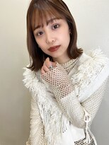 【山田】くびれボブシースルー前髪ナチュラルグラデーション