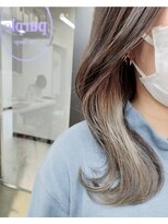 パープル(purple)&nbsp;インナーカラー　ホワイトベージュ