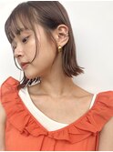 ボブ　外ハネボブ　顔まわりアレンジ　おくれ毛ボブ