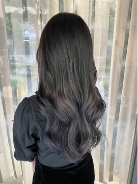 トリート 海浜幕張店(TREAT) グレージュグラデーション×インナーネイビー_海浜幕張