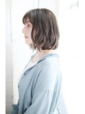 大人かわいいこなれ美髪ミディホワイトグレージュネビージュ/050