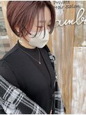 バイトレットピンクカラー*襟足スッキリショートボブ*Bambi松平