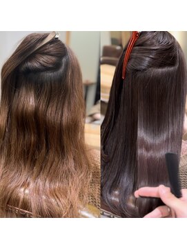 ローネス ギンザ(LONESS ginza) くびレイヤー薄めバンググレージュカラーピンクベー ジュパーマ