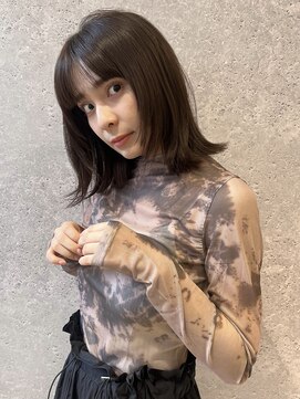 アース 三軒茶屋店(HAIR&MAKE EARTH) 三軒茶屋_レディース_セミロング_コテ巻き_くびれ巻き_小顔_ボブ