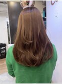 レイヤーカット/ブリーチなし/チョコブラウン10トーン自由が丘