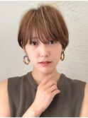 ショートボブ髪型30代40代50代前髪あり前髪なし面長丸顔【荒牧】