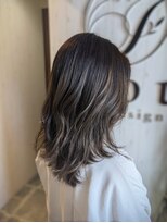 イコウヘアデザイン(icou hair design)&nbsp;くすみベージュのバレイヤージュ風カラー